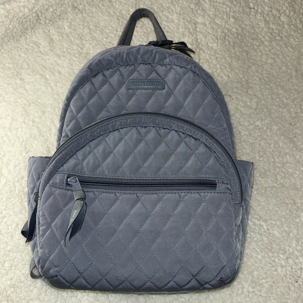 Vera Bradley gray quilted back pack